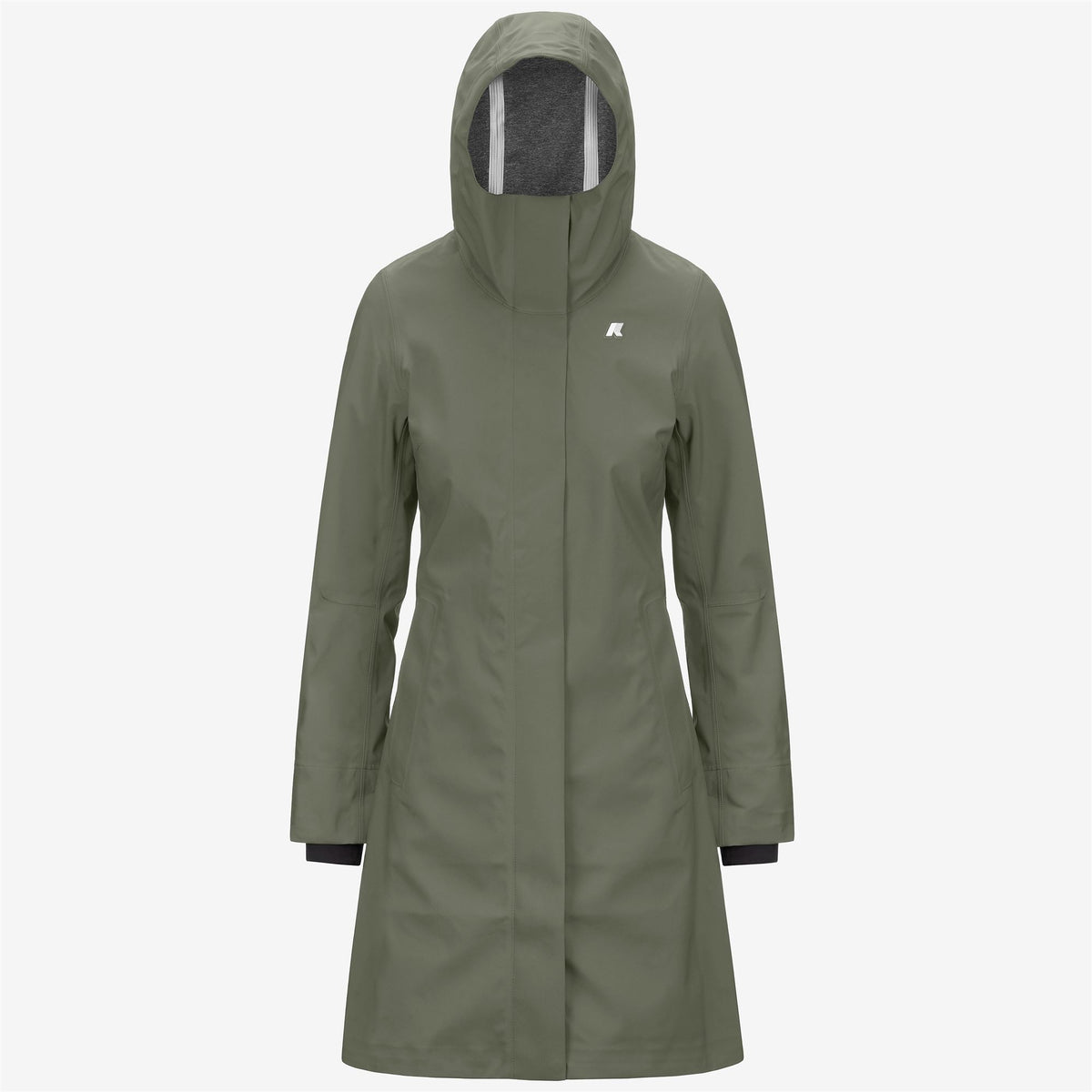 Jackets_WOMAN_STEPHY BONDED JERSEY_3/4 Length_Green Lichen - Commercial 1