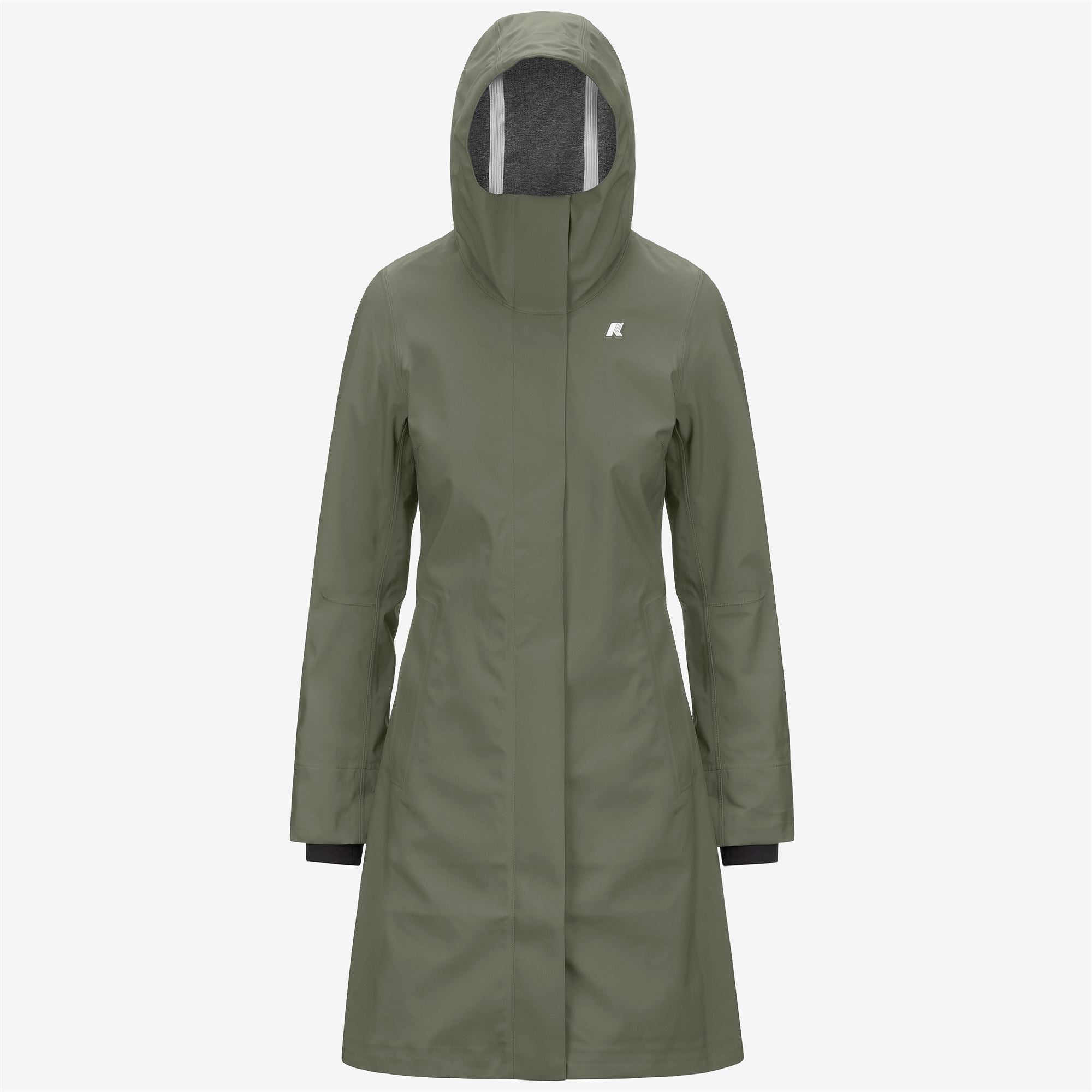 Jackets_WOMAN_STEPHY BONDED JERSEY_3/4 Length_Green Lichen - Commercial 1