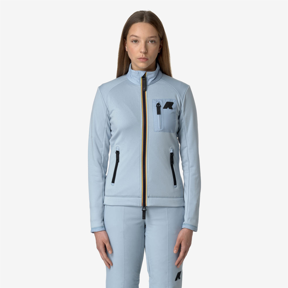 Blue Women's Ski Fleece Jacket with Thermal Insulation and Pockets 02