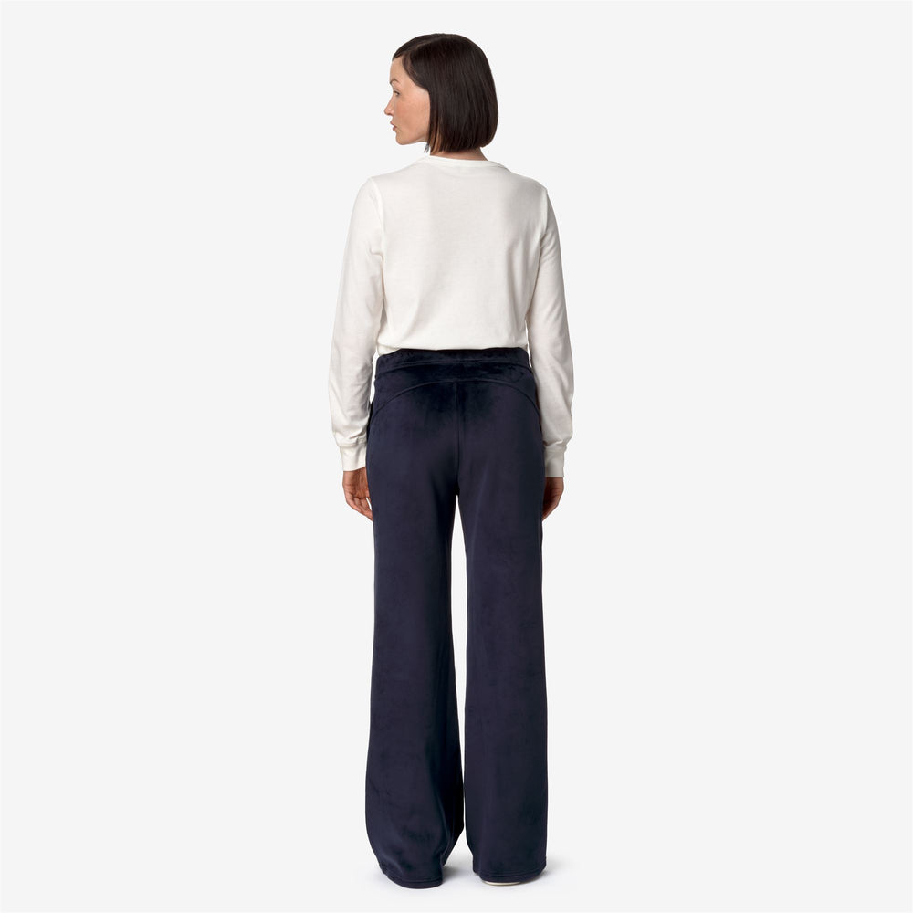 Depth Blue Women's Cozy Velour Sport Trousers with Adjustable Waistband 02