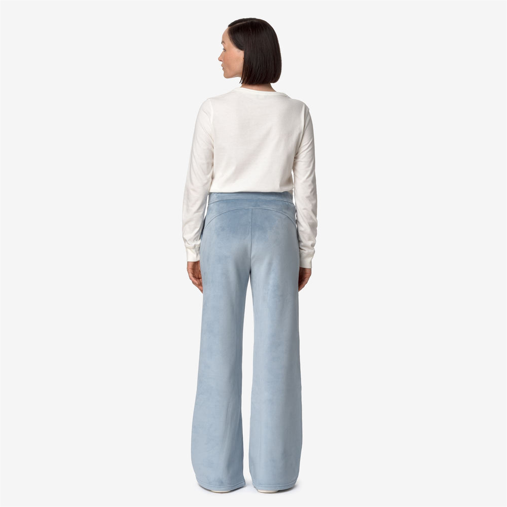 Blue Women's Flare Sport Trousers with Cozy Velour Fleece 02