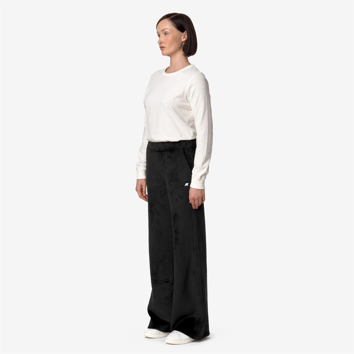 Black Grey Women's Velour Sport Trousers for Warmth and Comfort 4