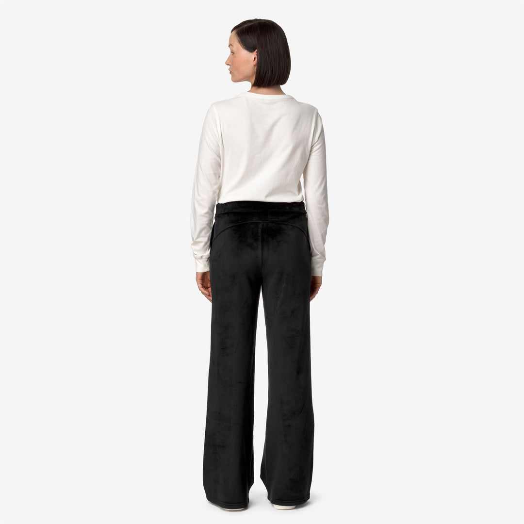 Black Grey Women's Velour Sport Trousers for Warmth and Comfort main