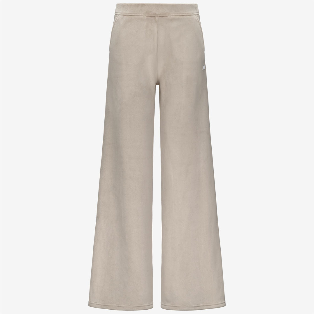 Beige Women's Flare Sport Trousers with Sherpa Lining 01