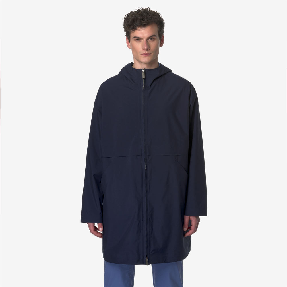 Navy Blue Men's 3/4 Length Waterproof Jacket 02