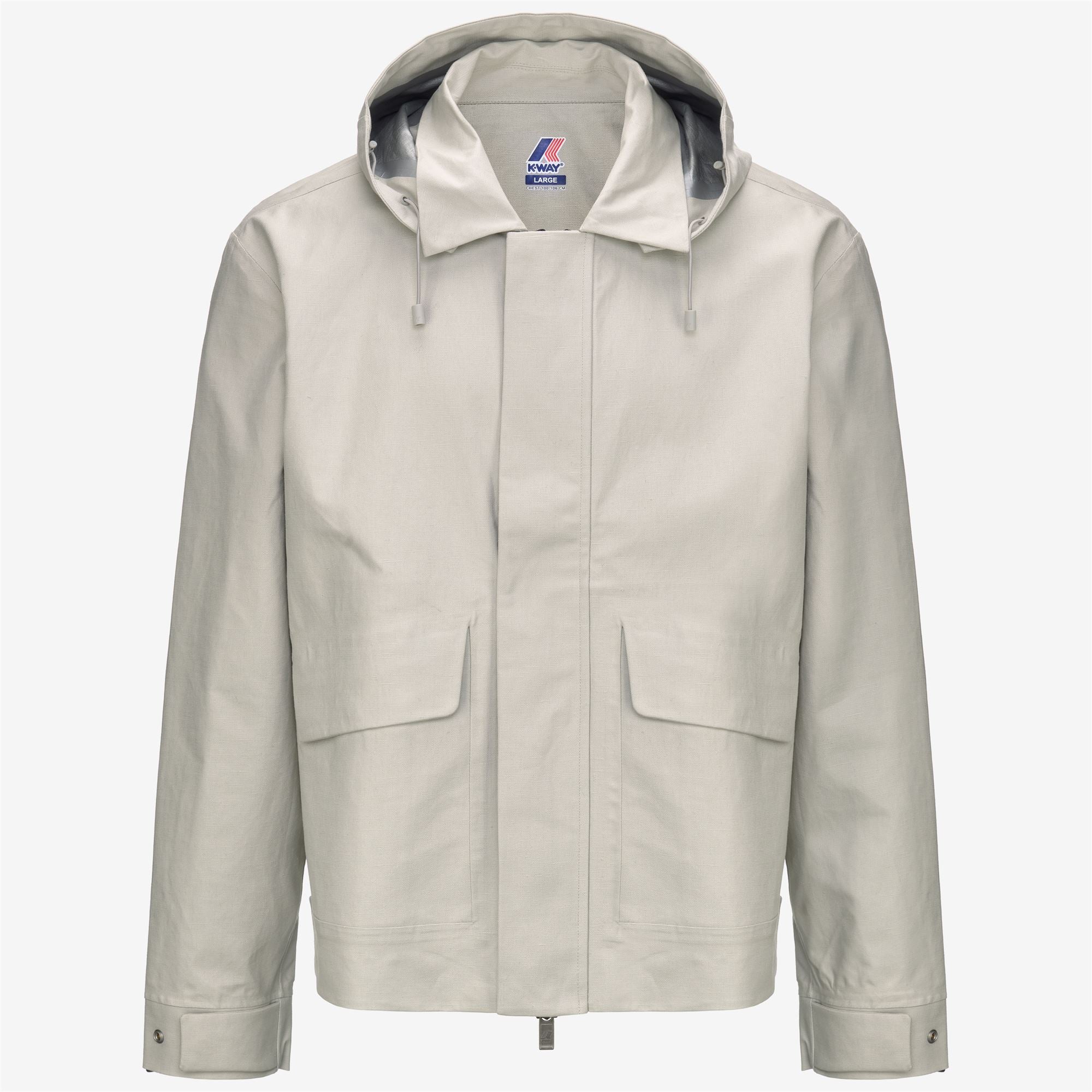 Jackets_Man_KAYA LINEN BLEND 2L_Short_BEIGE LT - SILVER - Commercial 1