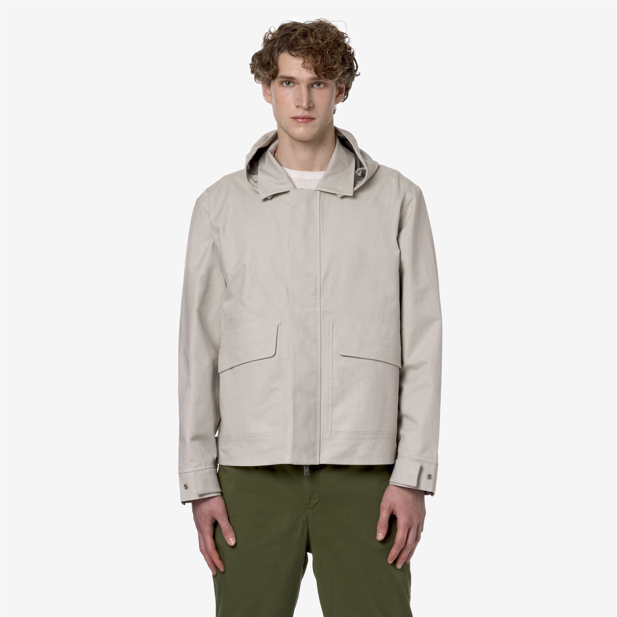 Jackets_Man_KAYA LINEN BLEND 2L_Short_BEIGE LT - SILVER - Commercial 4