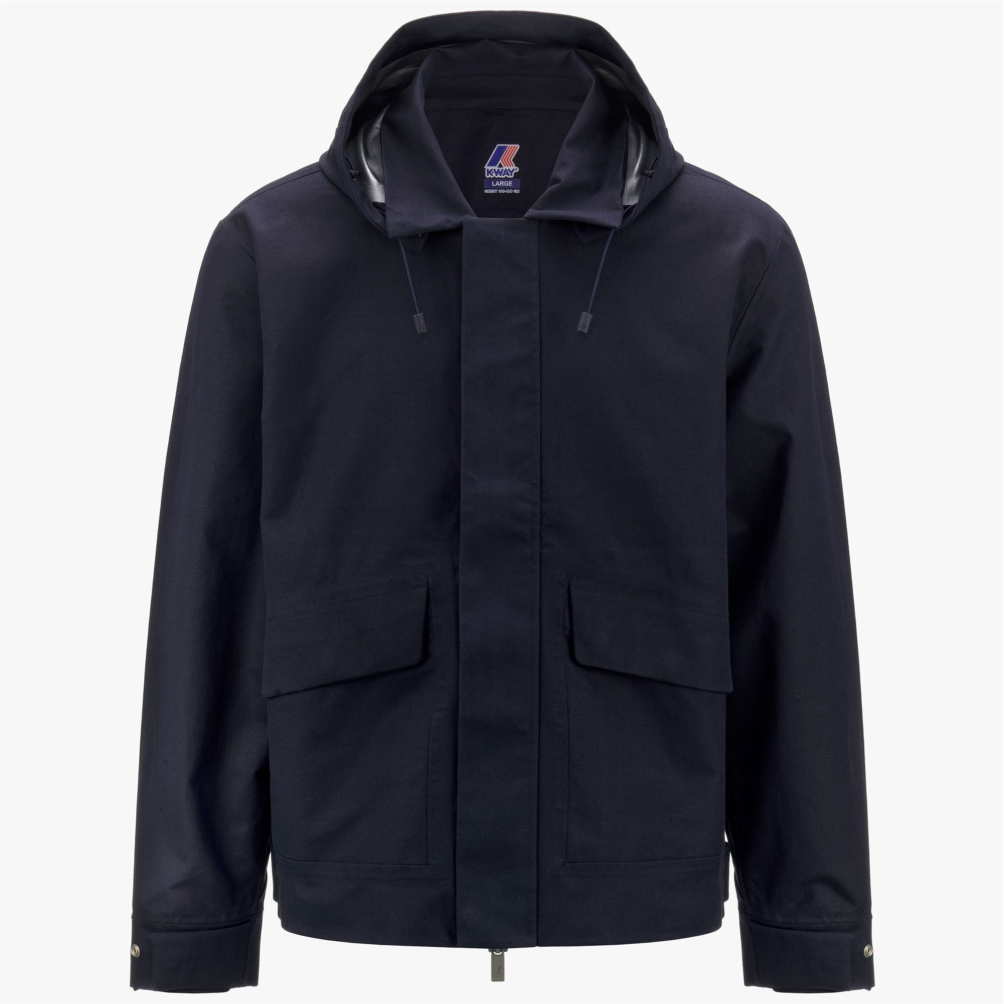 Jackets_Man_KAYA LINEN BLEND 2L_Short_Blue Depth - SILVER - Commercial 1