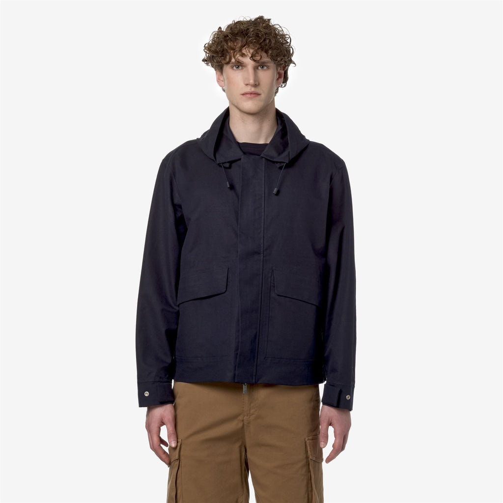 Jackets_Man_KAYA LINEN BLEND 2L_Short_Blue Depth - SILVER - Commercial 4