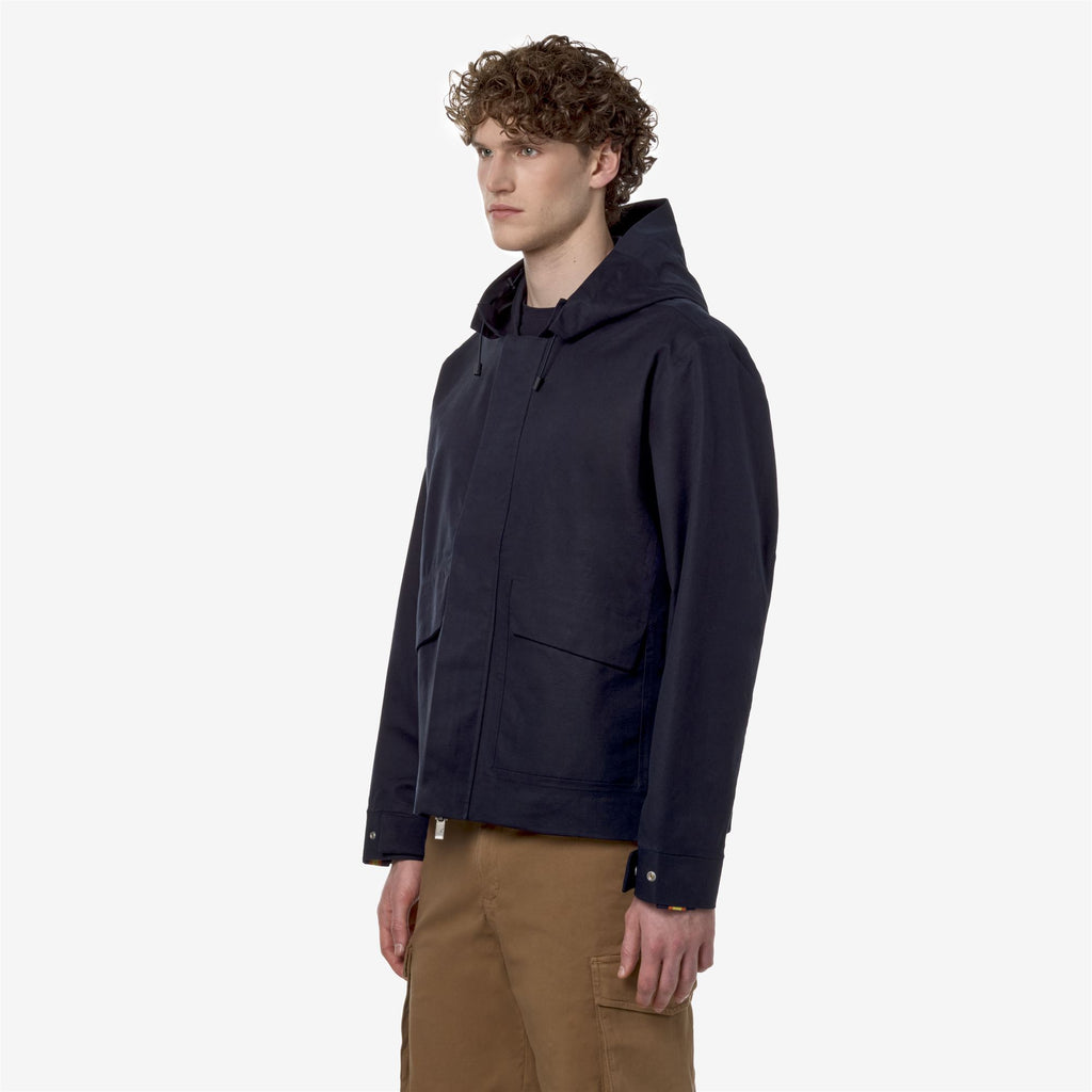 Jackets_Man_KAYA LINEN BLEND 2L_Short_Blue Depth - SILVER - Commercial 5