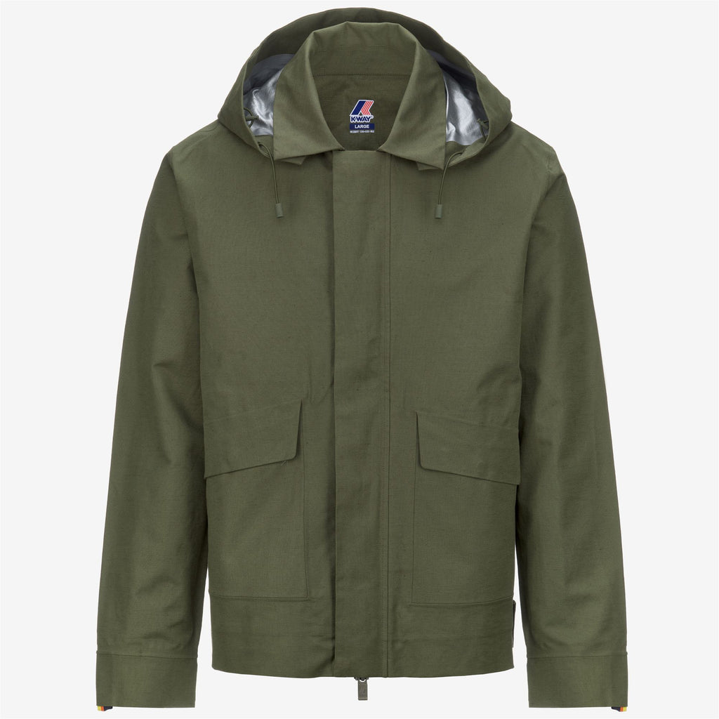 Jackets_Man_KAYA LINEN BLEND 2L_Short_Green Cypress - SILVER - Commercial 1