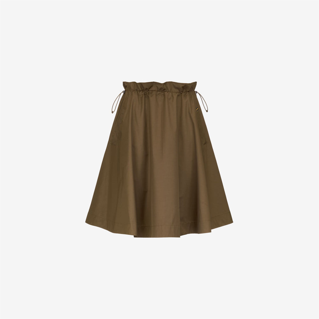 Skirts_WOMAN_GAELA SATIN_Longuette_Brown Corda - Commercial 1