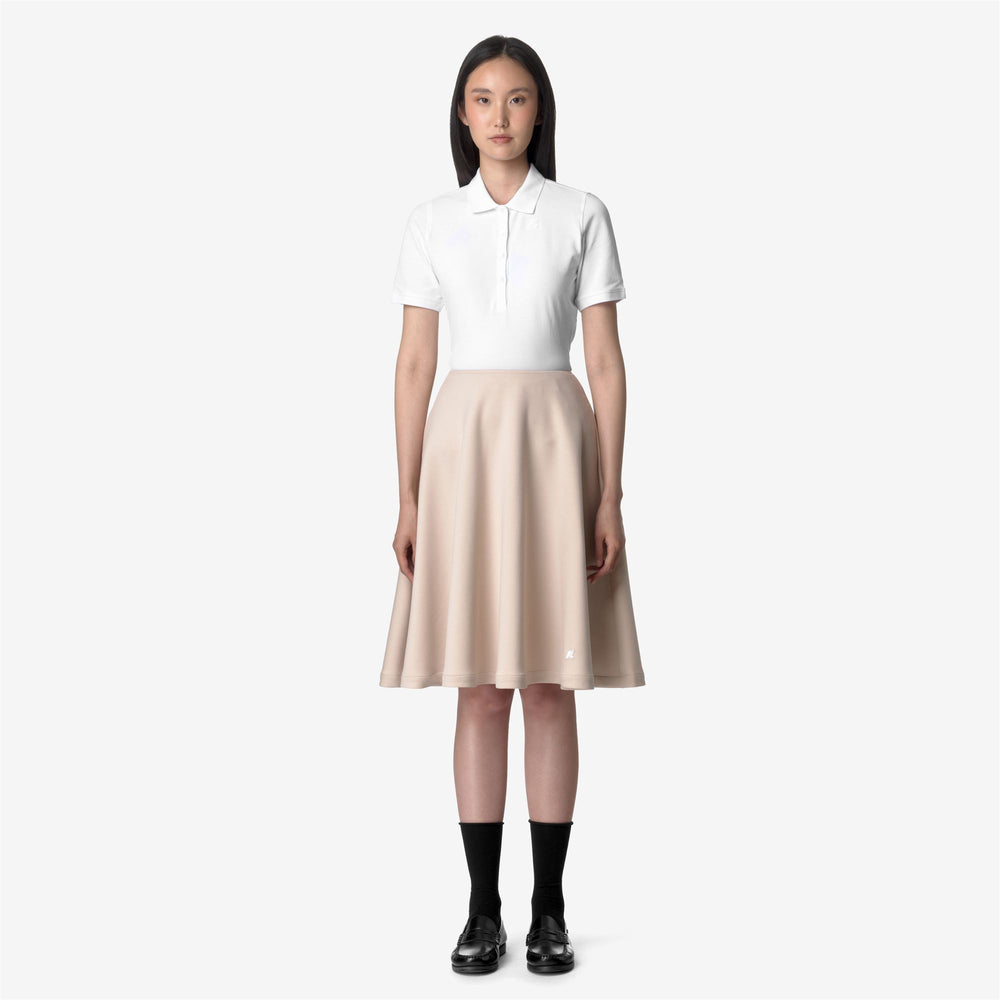 Pink Orange Women's Warm Longuette Skirt for Leisure and Sports 02