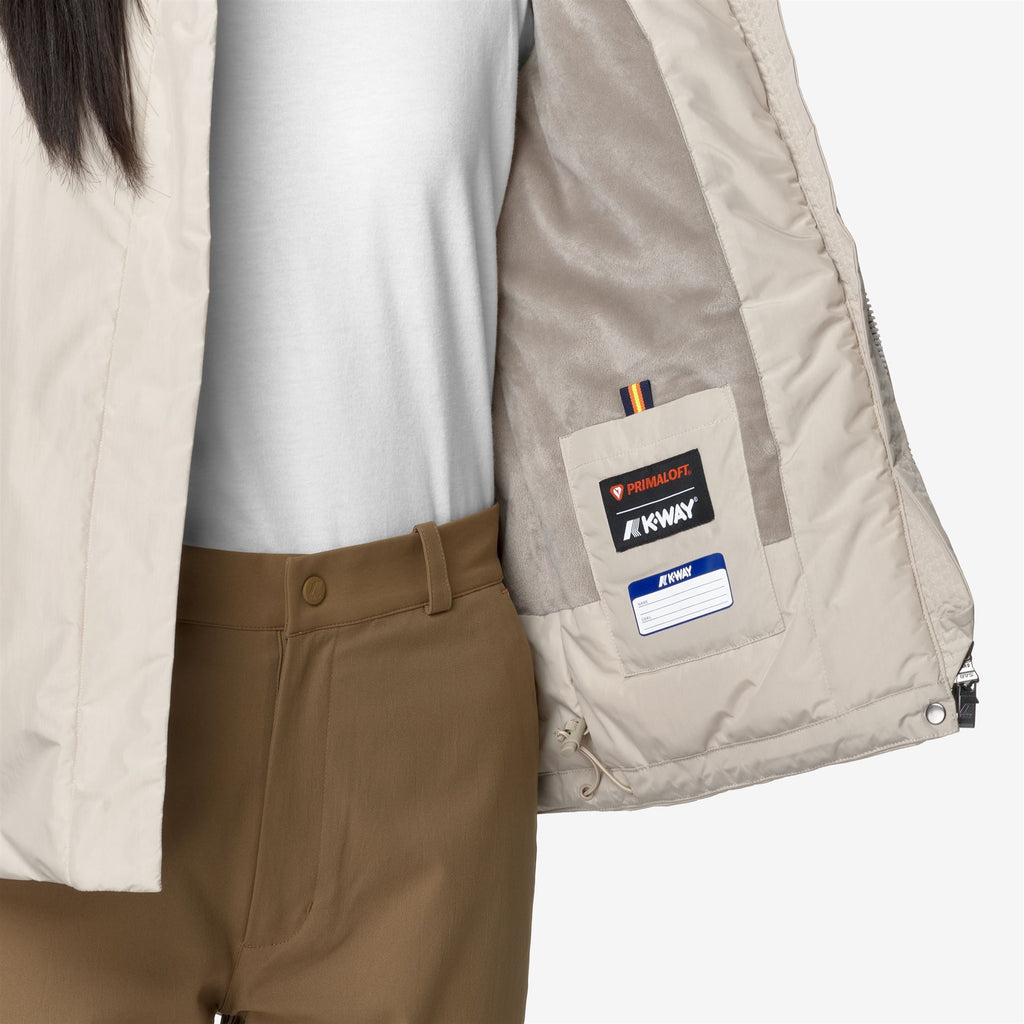 Jackets_WOMAN_LIL SOFT TOUCH MARMOTTA_Short_Beige G-Grey B - Commercial 7
