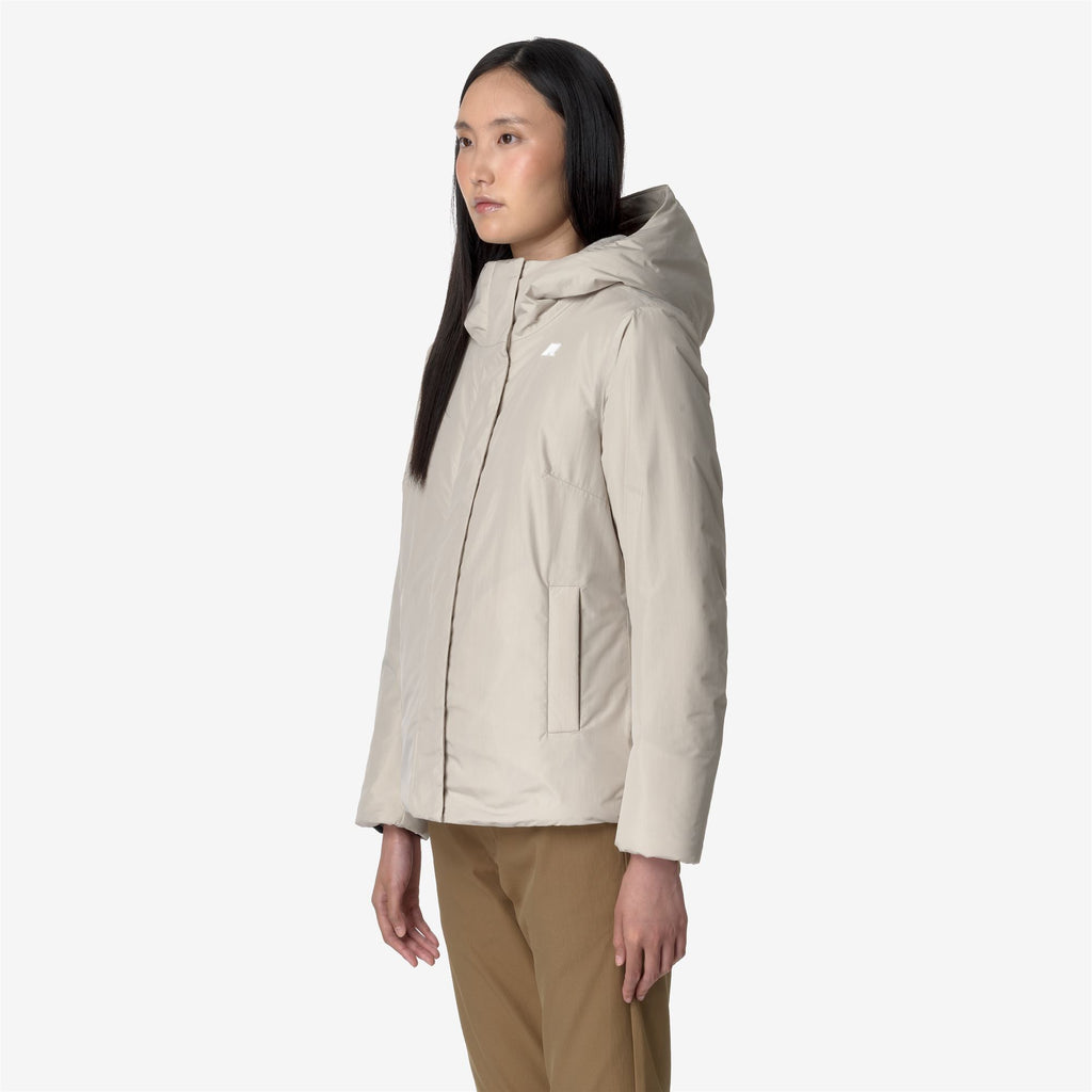 Jackets_WOMAN_LIL SOFT TOUCH MARMOTTA_Short_Beige G-Grey B - Commercial 5