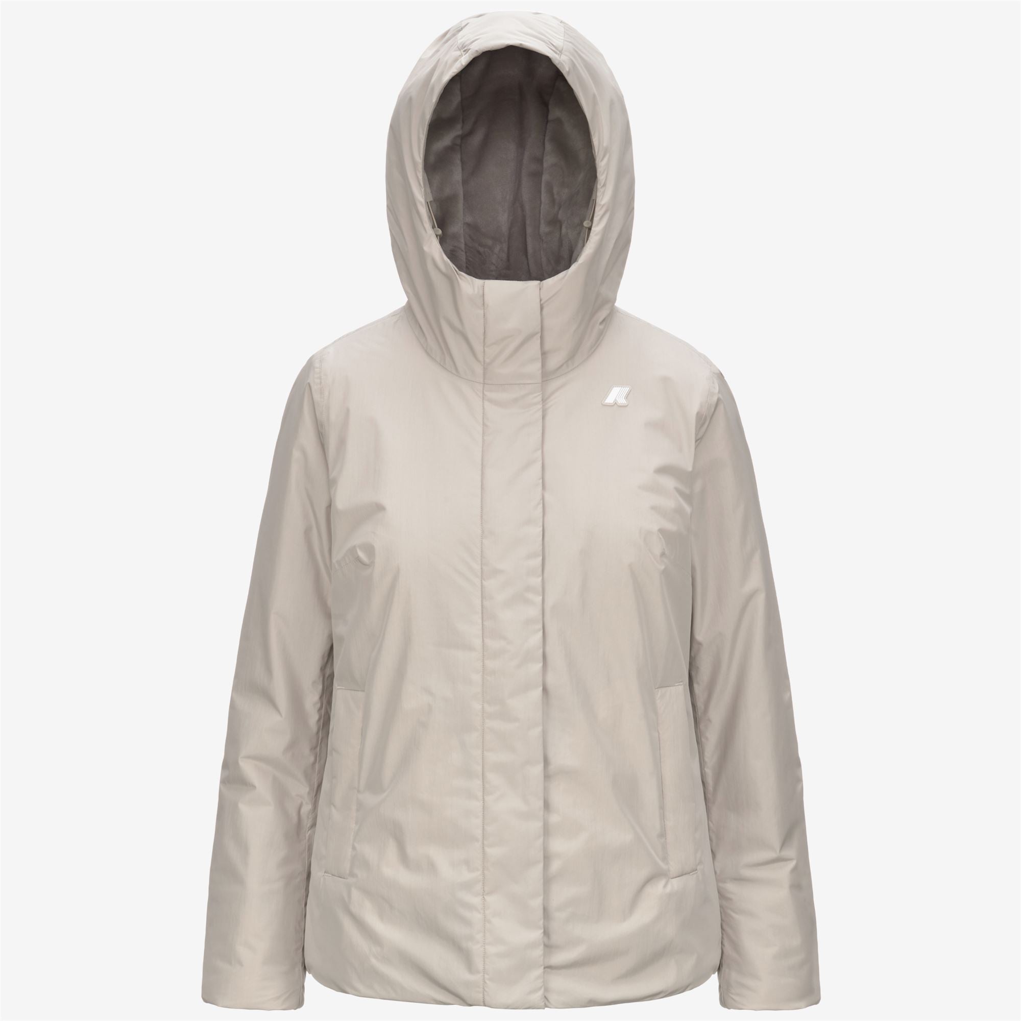 Jackets_WOMAN_LIL SOFT TOUCH MARMOTTA_Short_Beige G-Grey B - Commercial 1