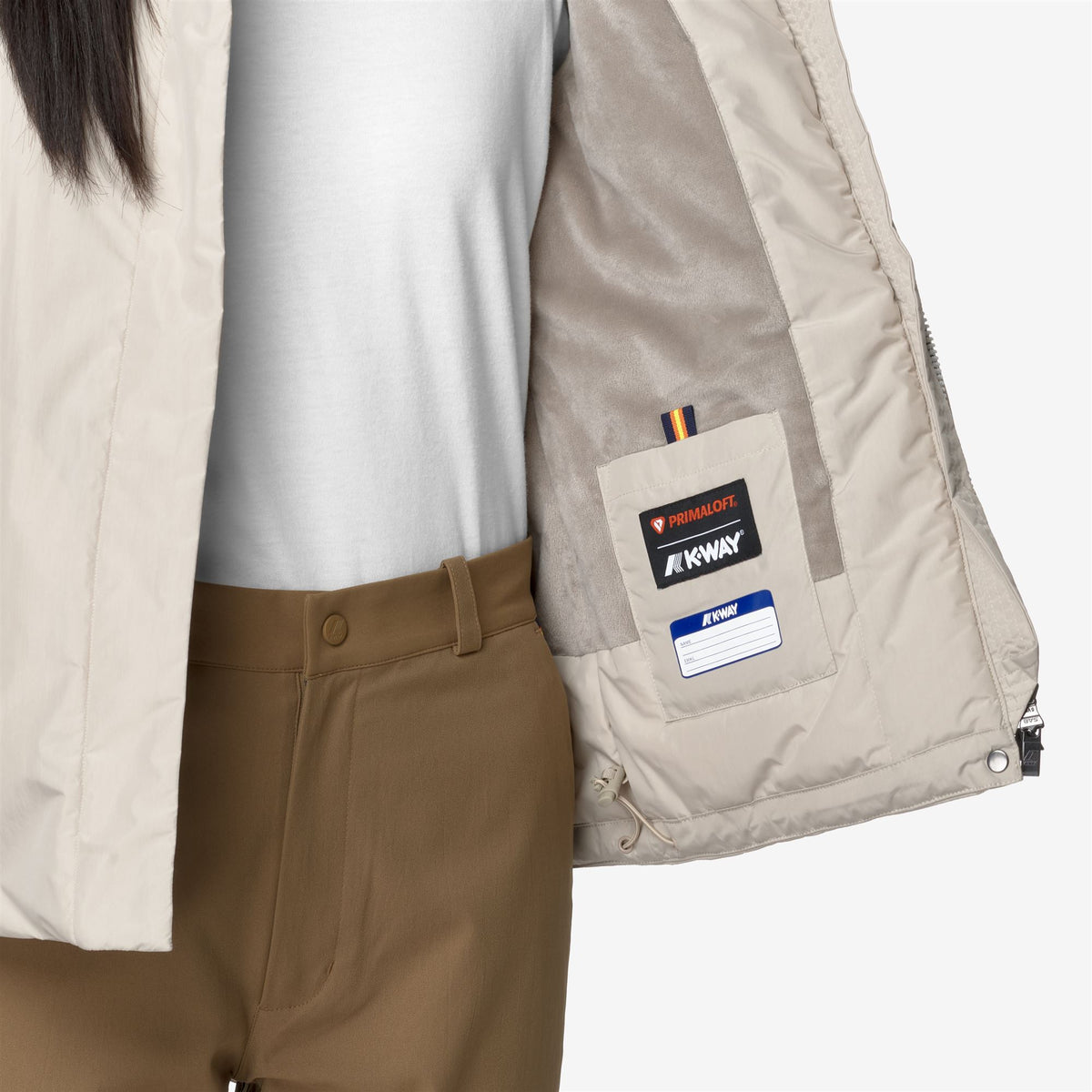 Jackets_WOMAN_LIL SOFT TOUCH MARMOTTA_Short_Beige G-Grey B - Commercial 7