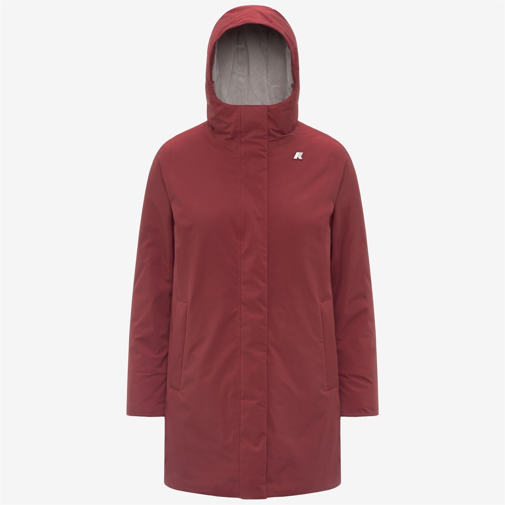 Jackets_WOMAN_SOPHIE SOFT TOUCH MARMOTTA_Mid_Red Syrah - Grey Goat - Commercial 1