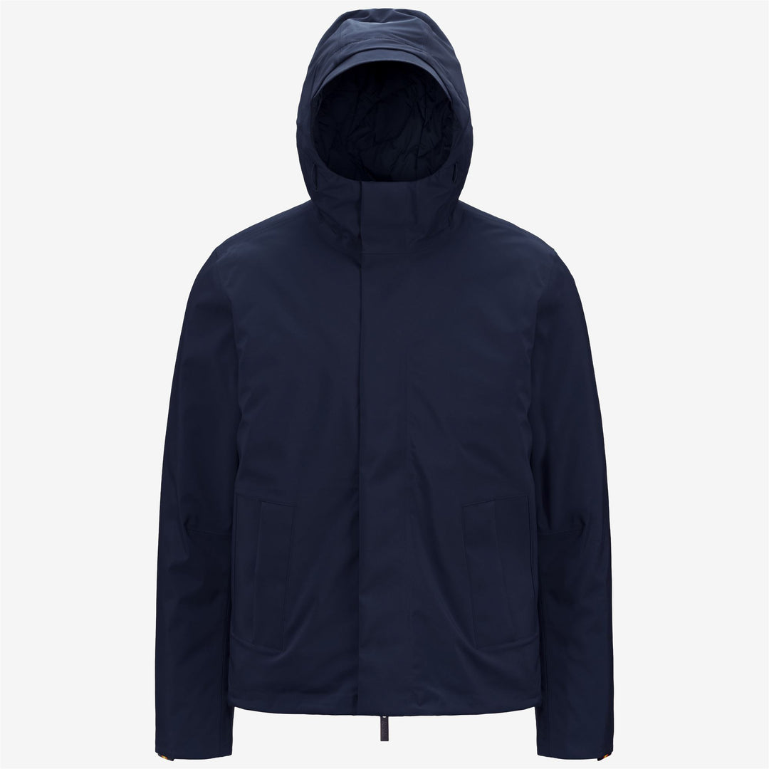 Blue Men's Short Winter Jacket with Floating Padding 01
