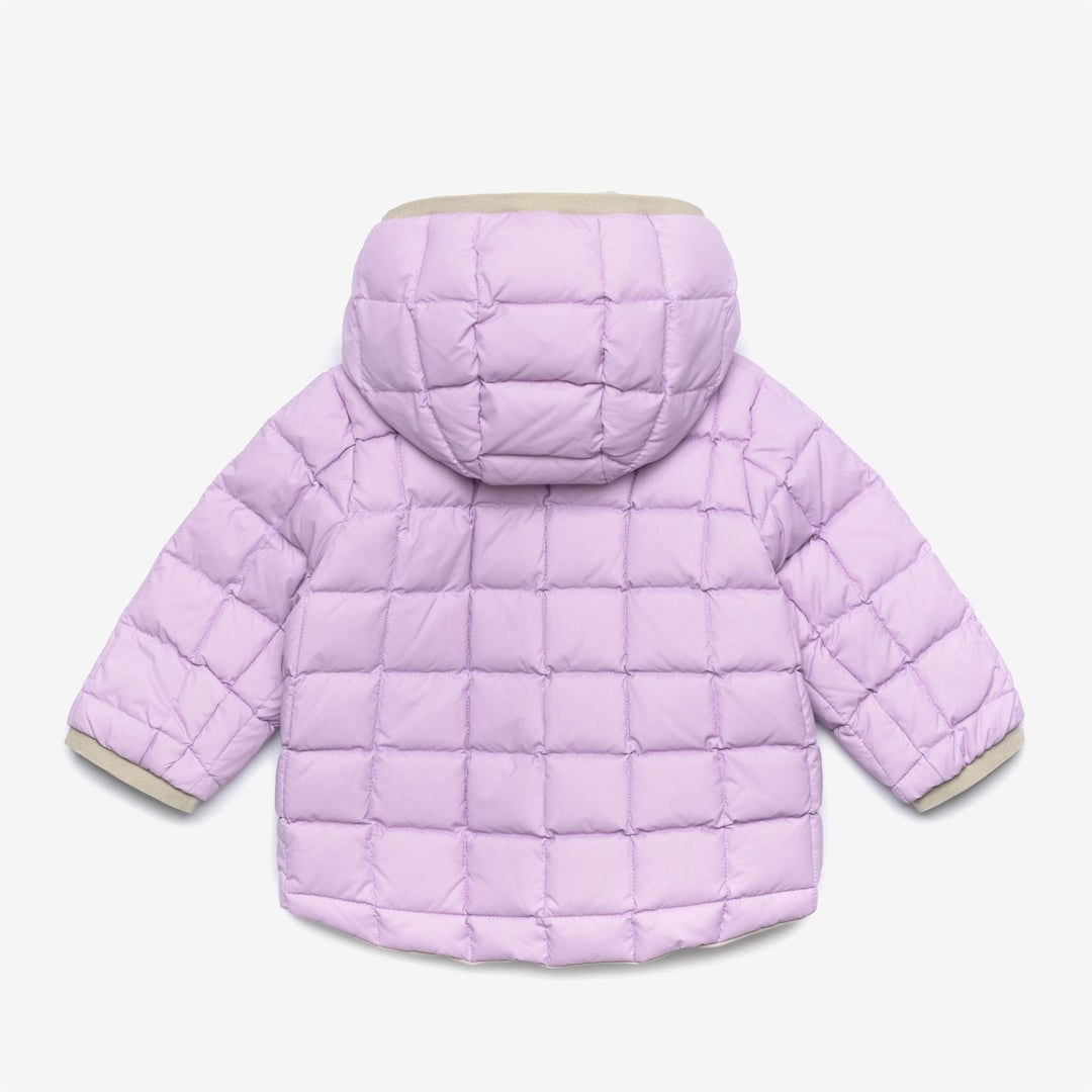 Chaqueta reversible para niños en beige y marrón con aislamiento de plumas main