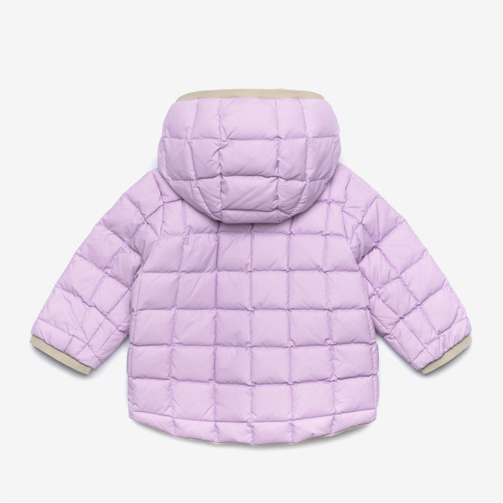 Chaqueta reversible para niños en beige y marrón con aislamiento de plumas 4