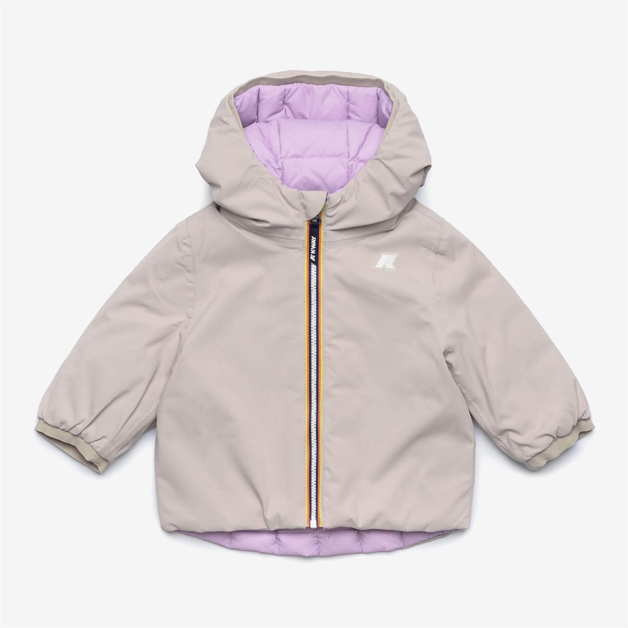 Jackets_KID UNISEX_E. JACK ST THERMO DOUBLE_Short_Beige Grey - Violet Lt Lilac - Commercial 2