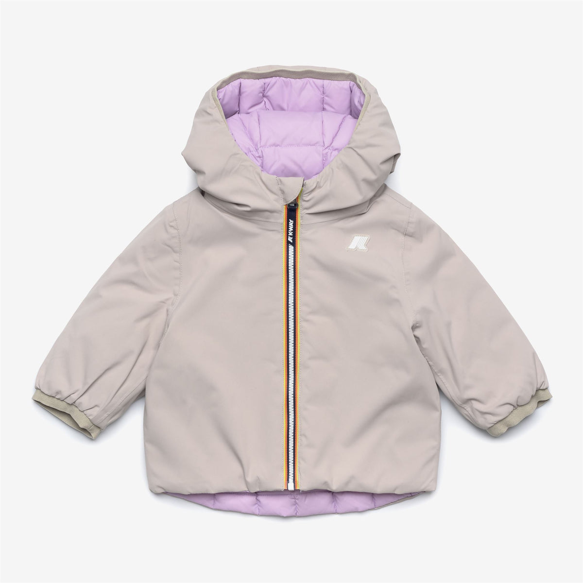Jackets_KID UNISEX_E. JACK ST THERMO DOUBLE_Short_Beige Grey - Violet Lt Lilac - Commercial 2