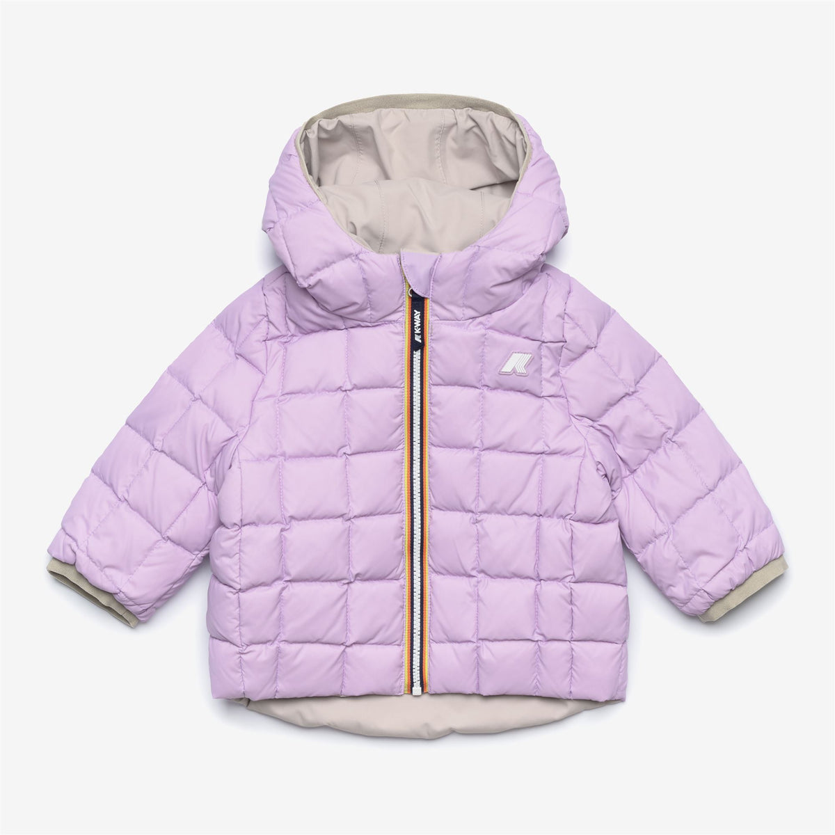 Jackets_KID UNISEX_E. JACK ST THERMO DOUBLE_Short_Beige Grey - Violet Lt Lilac - Commercial 1