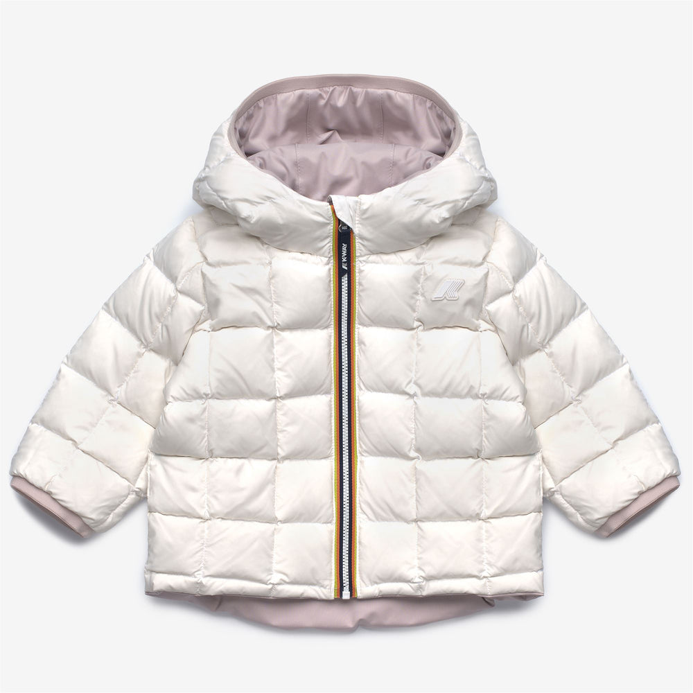 Grey unisex Kids Reversible Short Winter Jacket 02