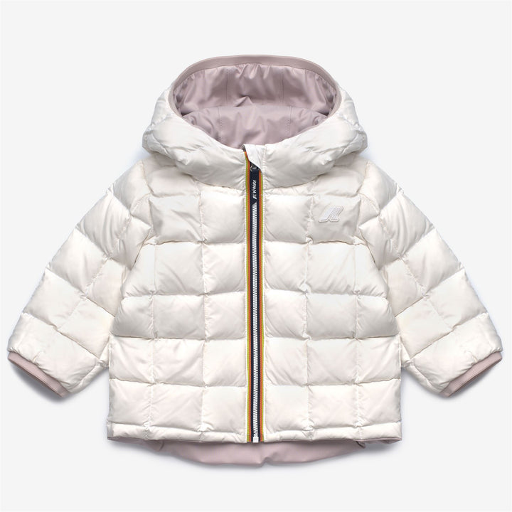 Grey unisex Kids Reversible Short Winter Jacket 3