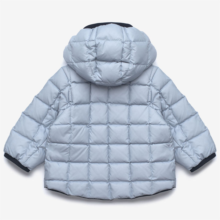 Blue unisex Kids Reversible Insulated Short Winter Jacket 4