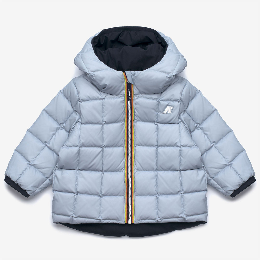 Blue unisex Kids Reversible Insulated Short Winter Jacket main