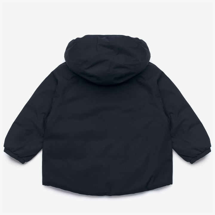 Blue unisex Kids Reversible Insulated Short Winter Jacket 2