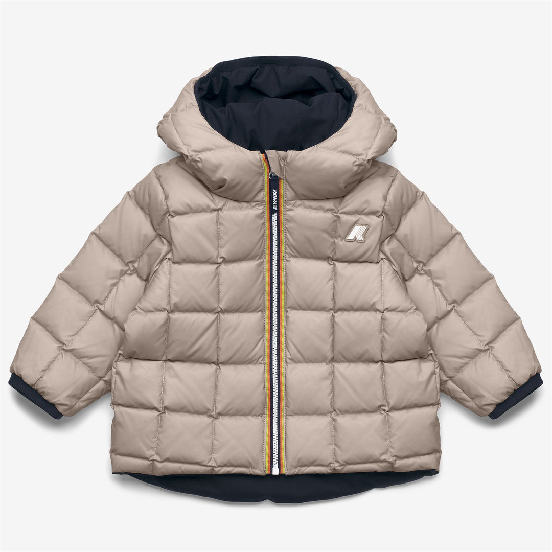 Blue beige Unisex Kid's Reversible Winter Jacket main