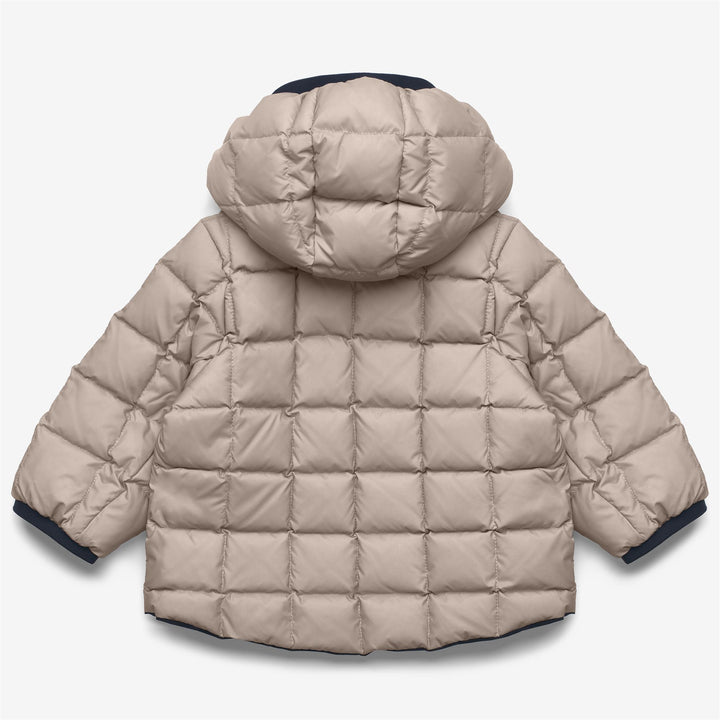 Blue beige Unisex Kid's Reversible Winter Jacket 4