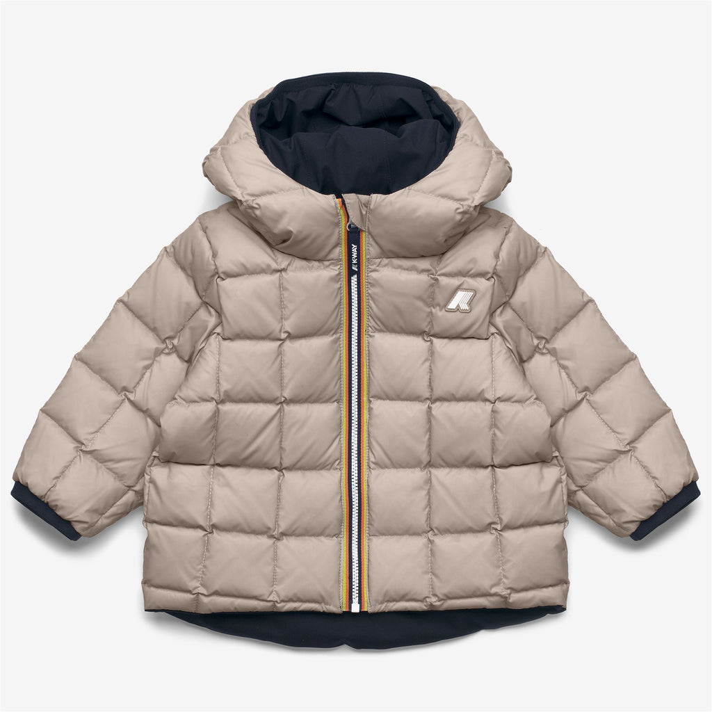Jackets_KID UNISEX_E. JACK ST THERMO DOUBLE_Short_Blue Depth - Beige Cashmere - Commercial 2