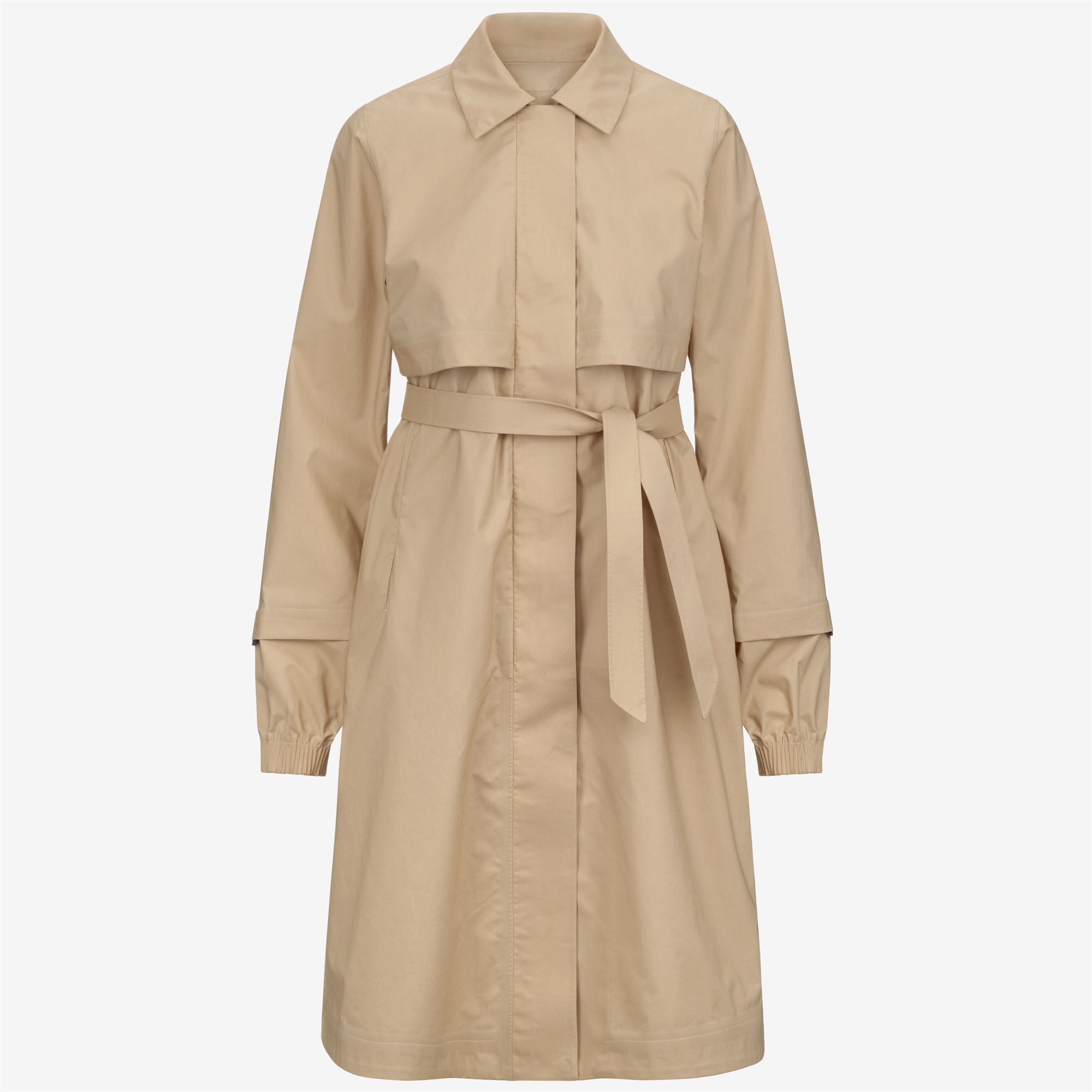 Jackets_WOMAN_JESY 3L POPLIN_Long_Beige Rope - BEIGE LT - Commercial 1