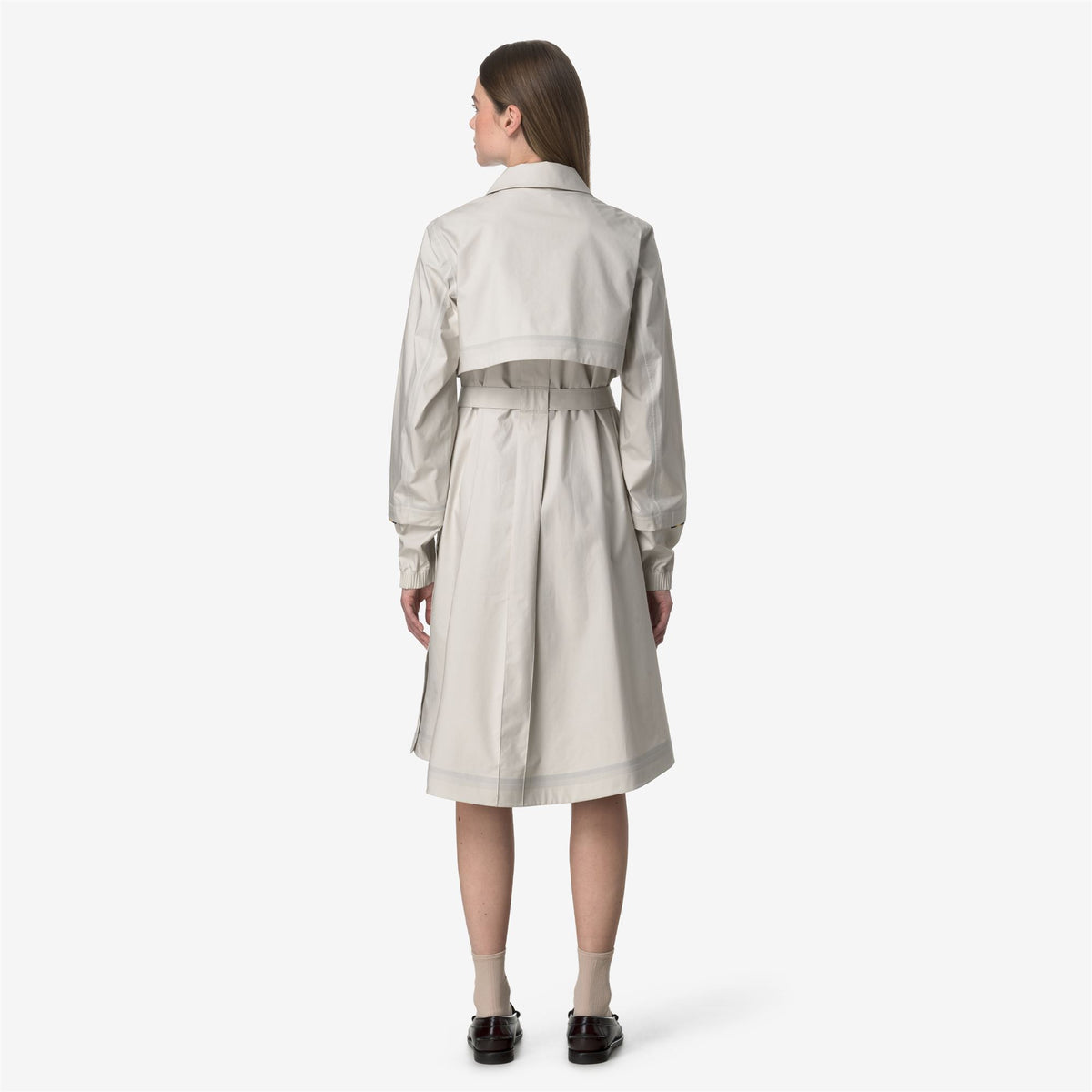 Jackets_WOMAN_JESY 3L POPLIN_Long_BEIGE LT - White - Commercial 6