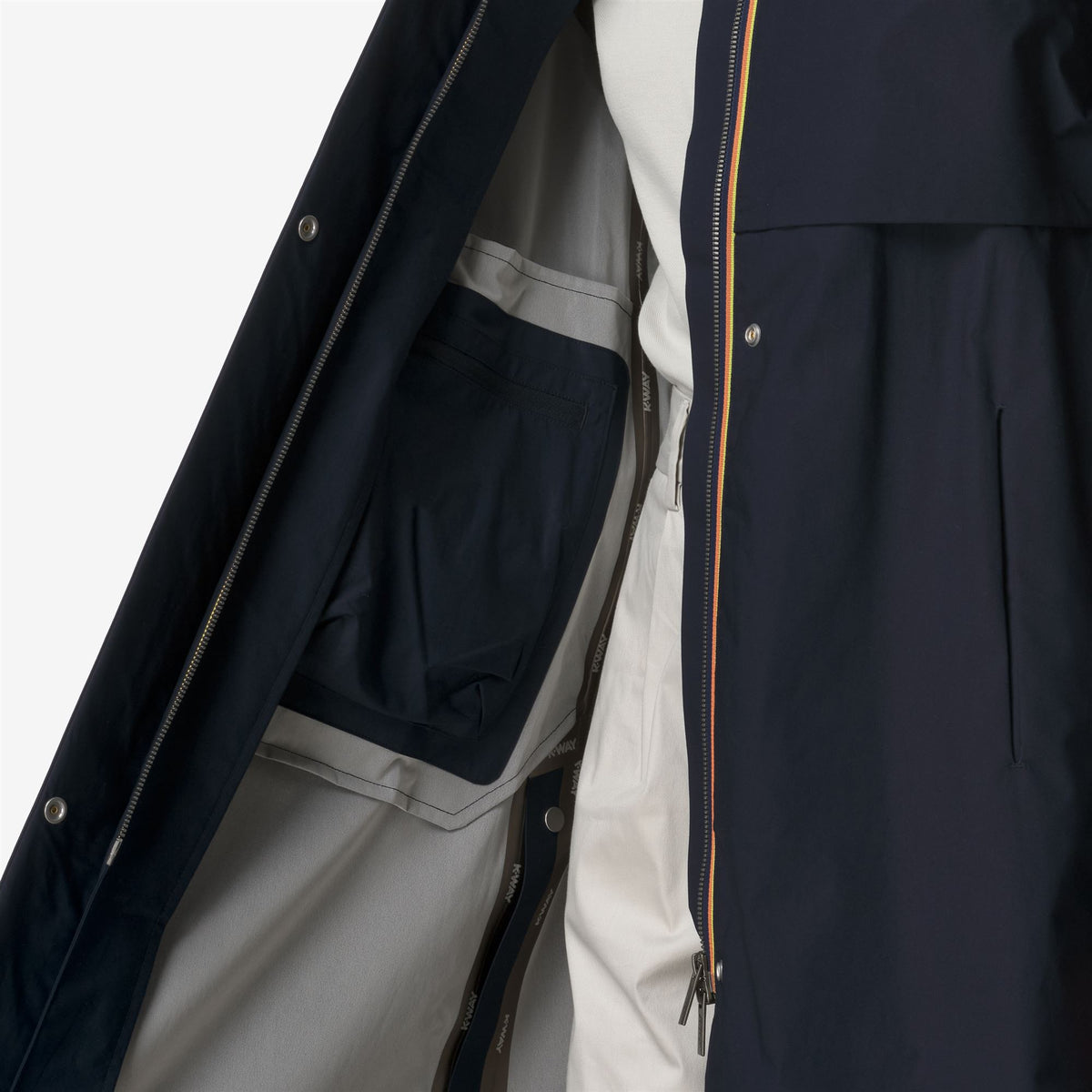 Jackets_WOMAN_JESY 3L POPLIN_Long_Blue Depth - BEIGE LT - Commercial 7