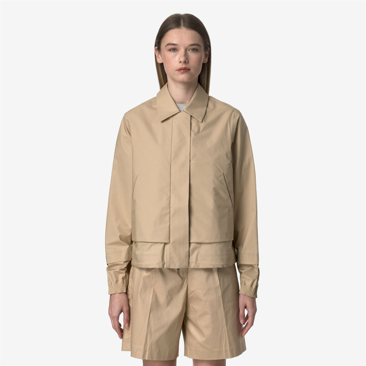 Jackets_WOMAN_ISARTY 3L POPLIN_Short_Beige Rope - BEIGE LT - Commercial 4