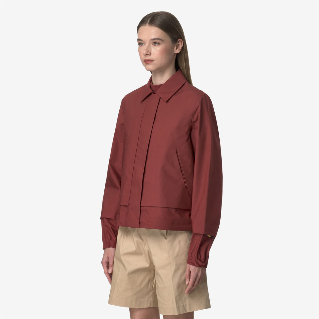 Jackets_WOMAN_ISARTY 3L POPLIN_Short_Red Brownish - BEIGE LT - Commercial 5