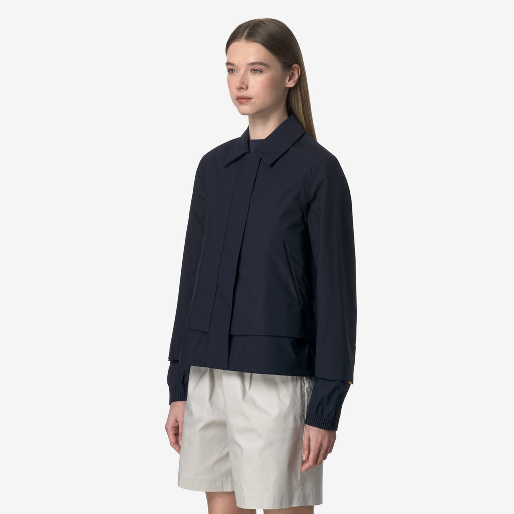 Jackets_WOMAN_ISARTY 3L POPLIN_Short_Blue Depth - BEIGE LT - Commercial 5