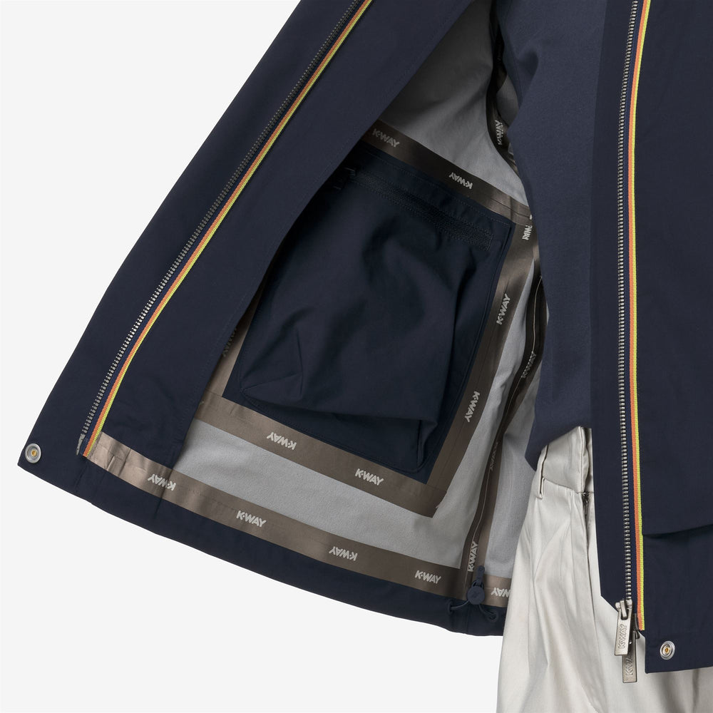 Beige blue Women's Urban Short Jacket with Heat-Taped Seams 02