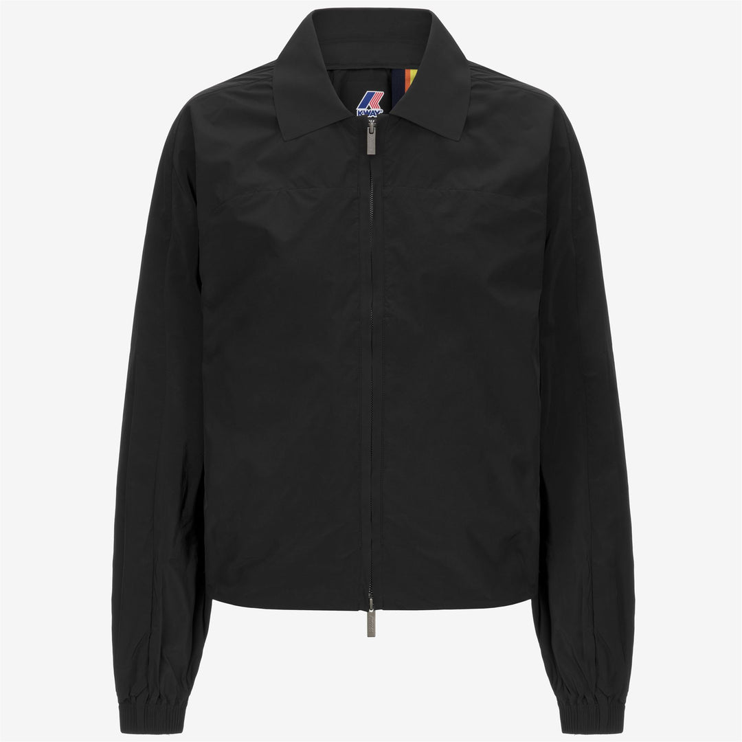 Grey Black Women's Short Waterproof Jacket with Adjustable Waist main