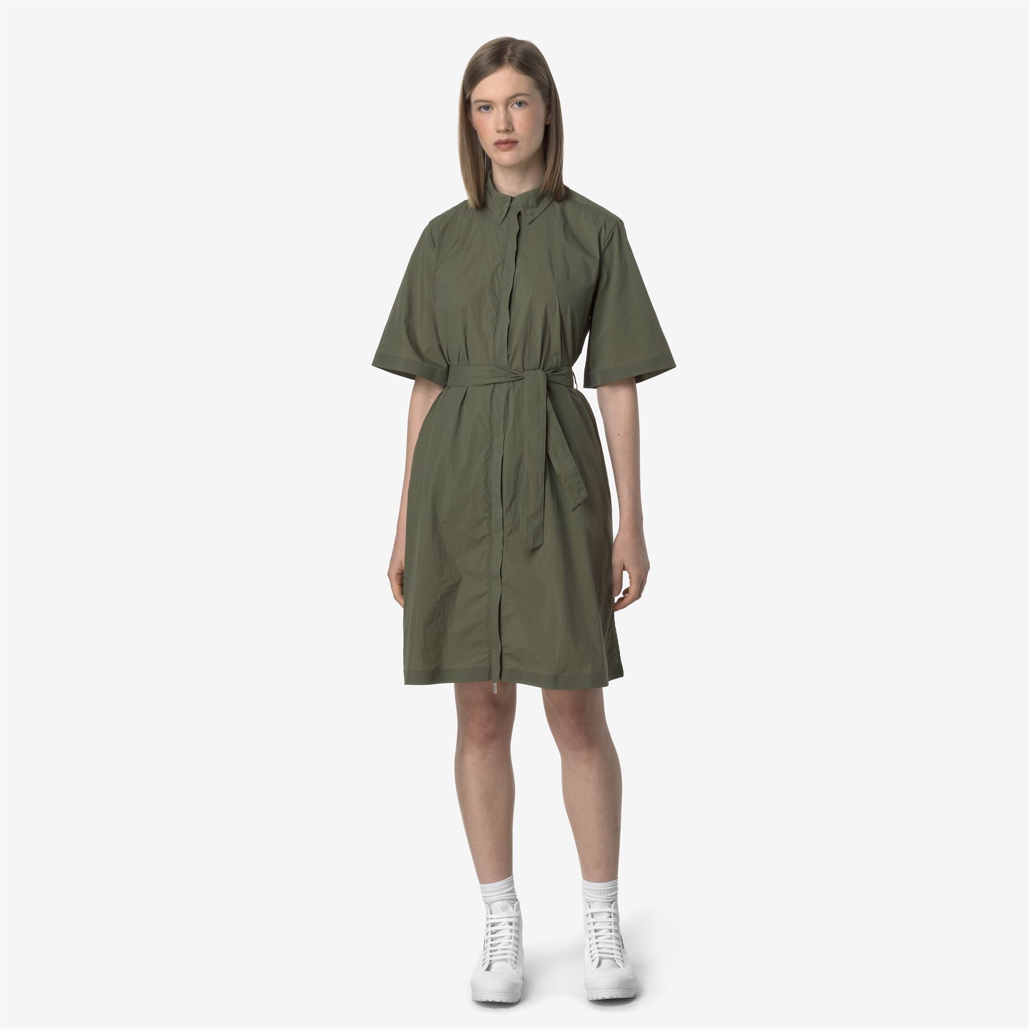 Jackets_WOMAN_LIZY_3/4 Length_Green Lichen - Commercial 4