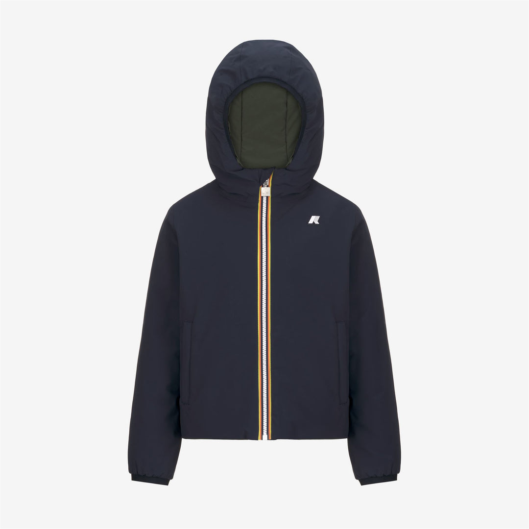 Blue Green Boys' Reversible Warm Jacket with Synthetic Padding 01