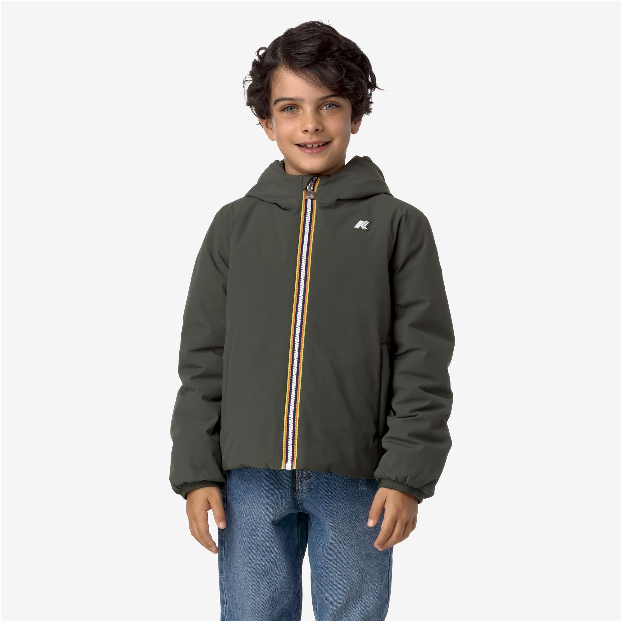 Jackets_BOY_P. JACK ST WARM DOUBLE_Short_GREEN BLACKISH  - Black Pure - Commercial 4