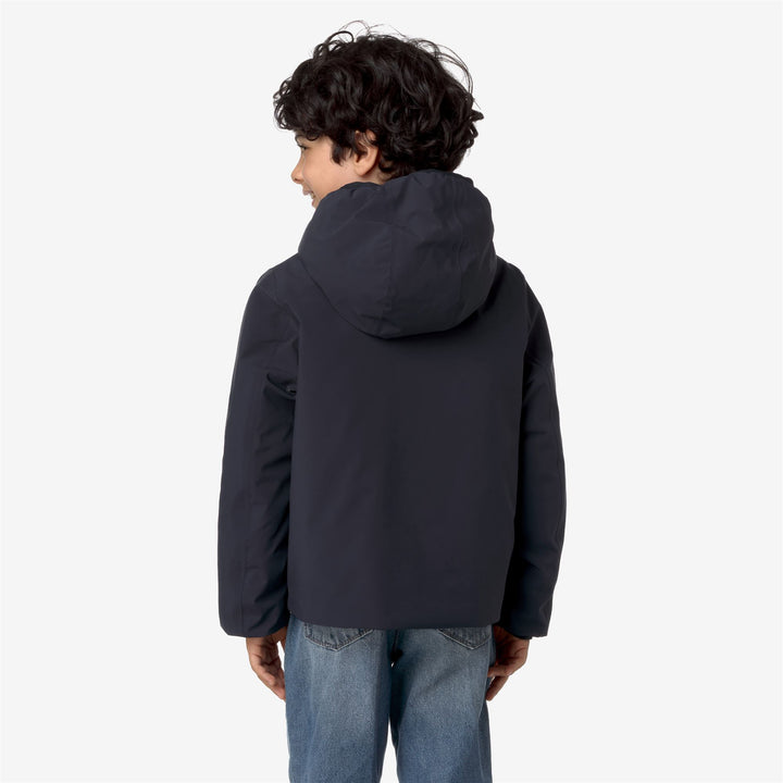 Giacca Calda Reversibile Blu Rossa per Ragazzi con Isolamento 6