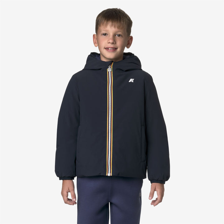 Blue boy's Reversible Insulated Short Jacket 4
