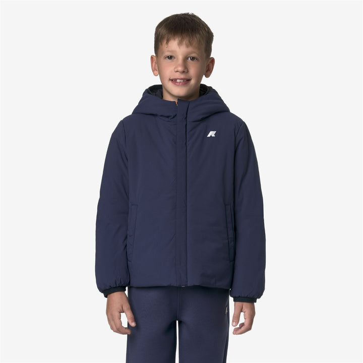 Blue boy's Reversible Insulated Short Jacket 3
